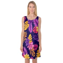 Tropical Pattern Sleeveless Satin Nightdress by Vaneshart