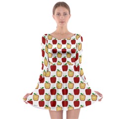 Apple Polkadots Long Sleeve Skater Dress by bloomingvinedesign