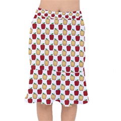 Apple Polkadots Short Mermaid Skirt by bloomingvinedesign