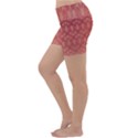 Red Gold Art Decor Lightweight Velour Yoga Shorts View2