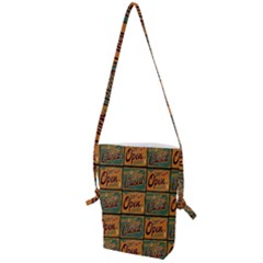 Open Closed 1 Folding Shoulder Bag by ArtworkByPatrick