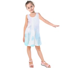 Pastel Eiffel s Tower, Paris Kids  Sleeveless Dress by Lullaby