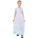 Pastel Eiffel s Tower, Paris Kids  Short Sleeve Maxi Dress View1