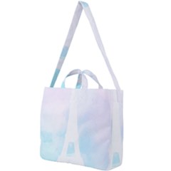 Pastel Eiffel s Tower, Paris Square Shoulder Tote Bag by Lullaby