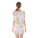 Christmas gold stars snow flakes  Shoulder Cutout One Piece Dress View2