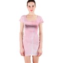 Pink blurry pastel watercolour ombre Short Sleeve Bodycon Dress View1