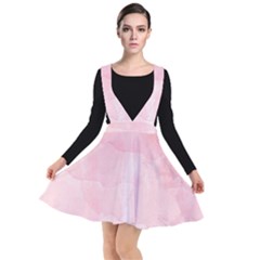 Pink Blurry Pastel Watercolour Ombre Plunge Pinafore Dress by Lullaby