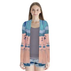 Blue Girl Drape Collar Cardigan by CKArtCreations