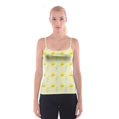 Lemonade Polkadots Spaghetti Strap Top by bloomingvinedesign