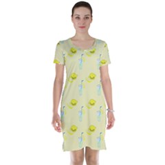 Lemonade Polkadots Short Sleeve Nightdress by bloomingvinedesign