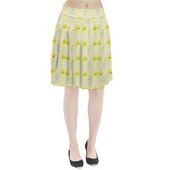 Lemonade Polkadots Pleated Skirt by bloomingvinedesign