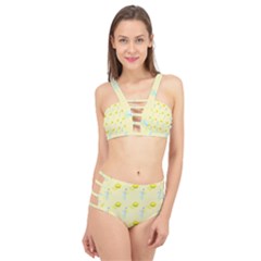 Lemonade Polkadots Cage Up Bikini Set by bloomingvinedesign