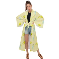 Lemonade Polkadots Maxi Kimono by bloomingvinedesign