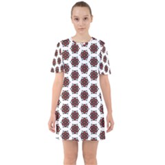 Pattern Seamless Seamless Pattern Sixties Short Sleeve Mini Dress by Simbadda