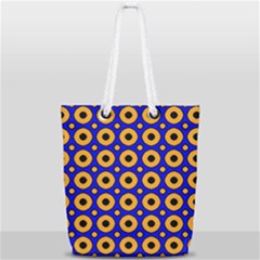 Pattern Circle Seamless Texture Full Print Rope Handle Tote (small) by Simbadda