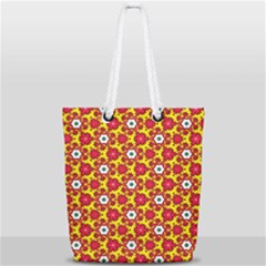 Pattern Colorful Modern Color Full Print Rope Handle Tote (small) by Simbadda