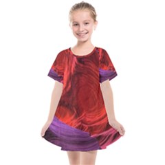 Flower Purple Petal Red Color Pink Hdr Magenta Lowerantelopecanyon Antelopecanyon Macro Photography Kids  Smock Dress by Vaneshart