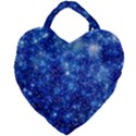 Blurred Star Snow Christmas Spark Giant Heart Shaped Tote View1