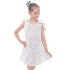 Circle Vector Background Abstract Kids  Tie Up Tunic Dress by Bajindul