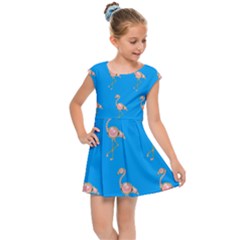 Flamenco Birds Exotic Nice Pink Kids  Cap Sleeve Dress by Mariart