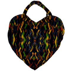 Abstract-a-5 Giant Heart Shaped Tote by ArtworkByPatrick