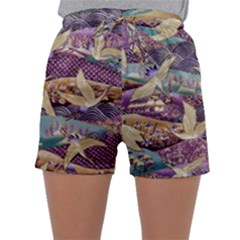 Textile Fabric Cloth Pattern Sleepwear Shorts by Wegoenart