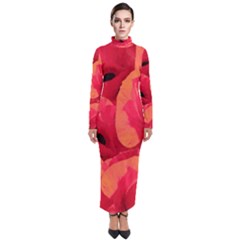 Poppies  Turtleneck Maxi Dress by HelgaScand