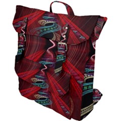 Patterns Red Abstract Buckle Up Backpack by Vaneshart