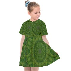 Fauna Nature Ornate Leaf Kids  Sailor Dress by pepitasart