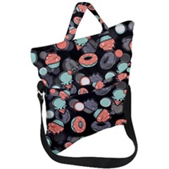 Seamless Sweets Background Fold Over Handle Tote Bag by Vaneshart