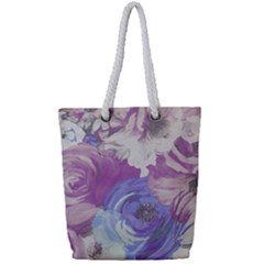 Floral Vintage Wallpaper Pattern Full Print Rope Handle Tote (small) by Vaneshart