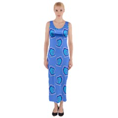 Surfer Pattern Fitted Maxi Dress by bloomingvinedesign