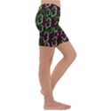 Green Fauna And Leaves In So Decorative Style Kids  Lightweight Velour Capri Yoga Leggings View3