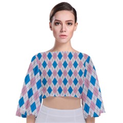 Argyle 316838 960 720 Tie Back Butterfly Sleeve Chiffon Top by vintage2030