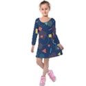 Background 3048876 960 720 Kids  Long Sleeve Velvet Dress View1