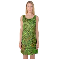 Background Abstract Green Sleeveless Satin Nightdress by Vaneshart