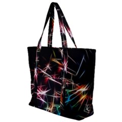 Lights Star Sky Graphic Night Zip Up Canvas Bag by HermanTelo