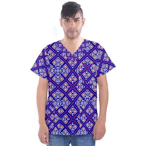 Symmetry Men s V-neck Scrub Top by Sobalvarro