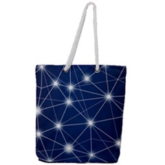 Network Technology Digital Full Print Rope Handle Tote (large) by HermanTelo