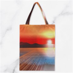 Sunset Water River Sea Sunrays Classic Tote Bag by Mariart