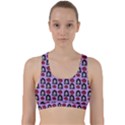 Girl Flower Pattern Lilac Back Weave Sports Bra View1