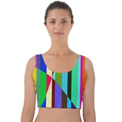 Stripes Interrupted Velvet Crop Top by bloomingvinedesign