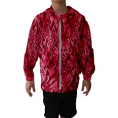 Background Abstract Surface Red Kids  Hooded Windbreaker by Wegoenart