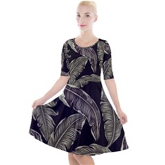 Jungle Quarter Sleeve A-line Dress by Sobalvarro