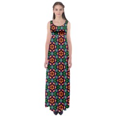 Pattern  Empire Waist Maxi Dress by Sobalvarro