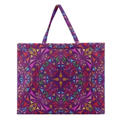 Kaleidoscope  Zipper Large Tote Bag by Sobalvarro