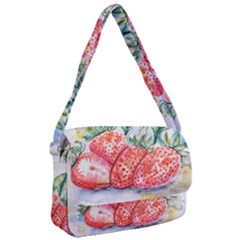 Strawberry Watercolor Figure Courier Bag by Wegoenart