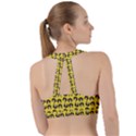 Retro Girl Daisy Chain Pattern Yellow Sweetheart Sports Bra View2