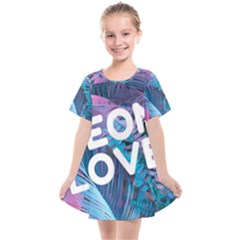 Neon Love Back Neon Love Front Kids  Smock Dress by Lovemore