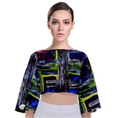 Between Two Moons 7 Tie Back Butterfly Sleeve Chiffon Top by bestdesignintheworld